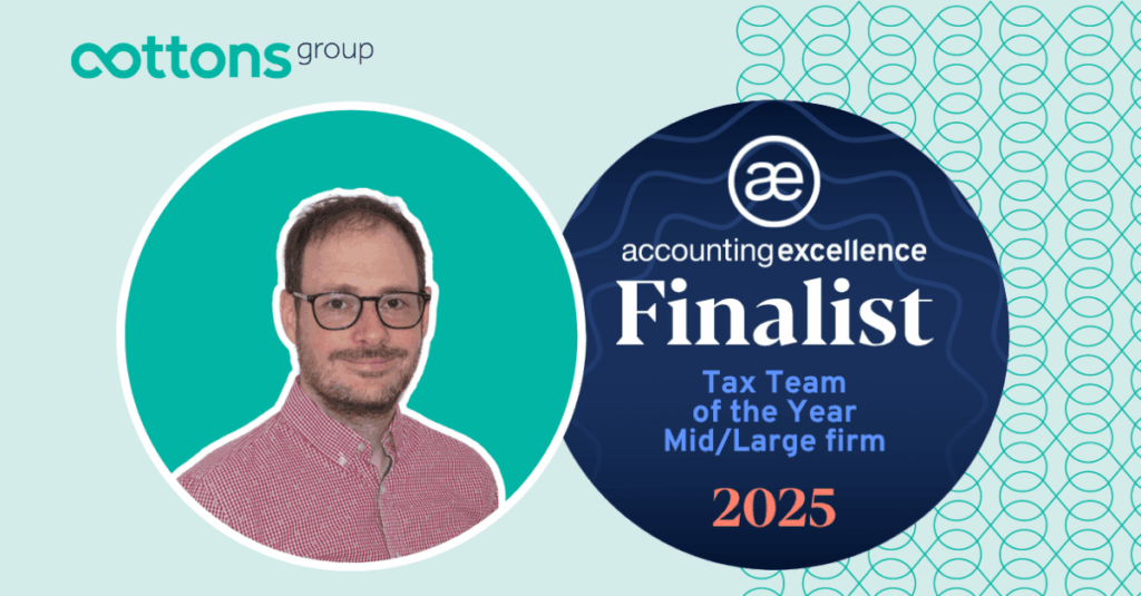 Cottons Group appoints Luke Prout as an equity Partner as tax team shortlisted for national award 1 Luke Prout Web Banner